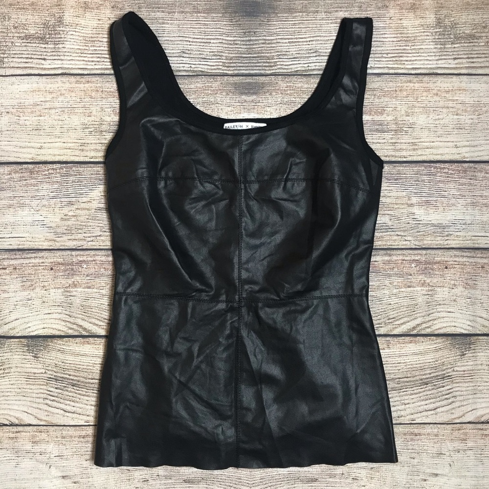 Bailey 44 x Bebe Leather Fitted Tank